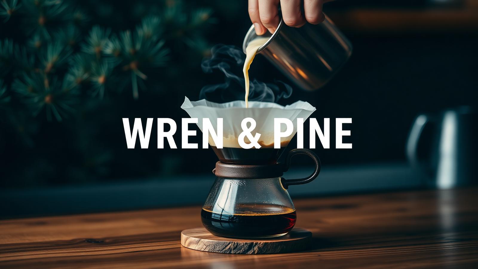 Pour-over coffee at Wren & Pine